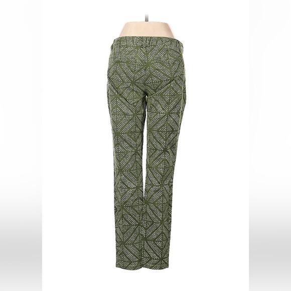 Khakis by Gap skinny Mini green geometric print pants, size 00 - Picture 2 of 12